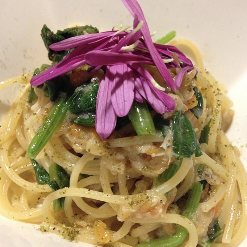 地アジとちりめんじゃこのパスタ(カルロッタ)