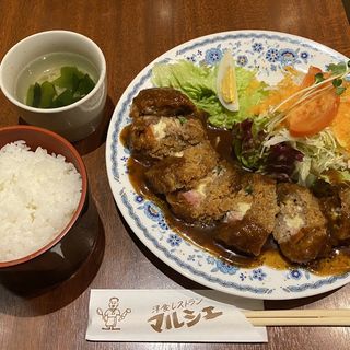 ミンチカツのノワゼット定食(洋食レストラン マルシェ)