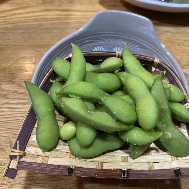 枝豆の塩ゆで(銀座長寿庵)