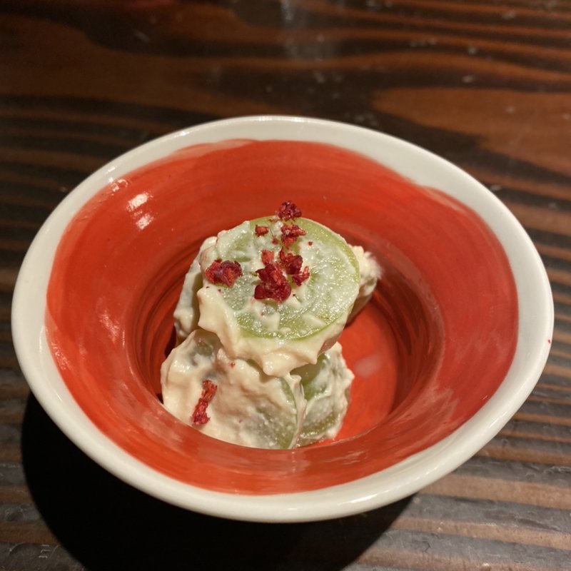 シャインマスカットの白和え(野口太郎)