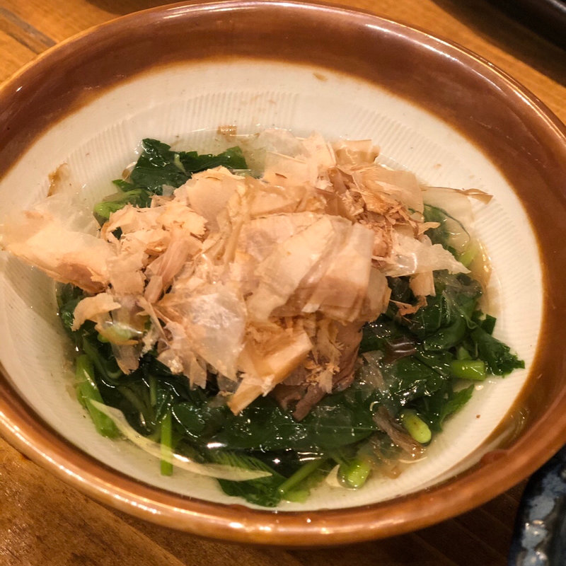 モロヘイヤお浸し(佐賀県三瀬村 ふもと赤鶏 田町店)