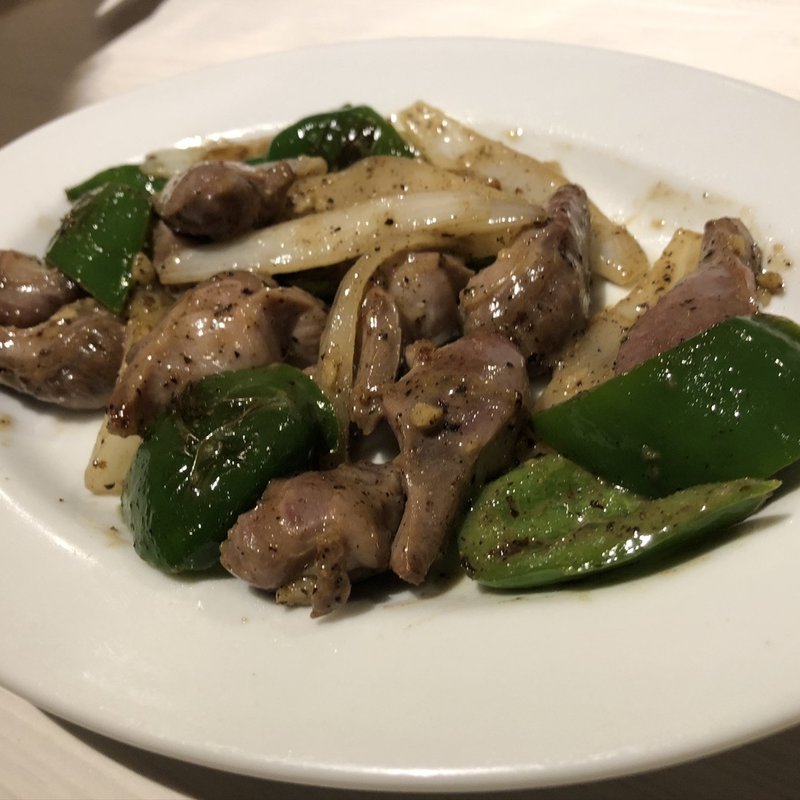 砂ずりとピーマンの炒め物(バルトーク)