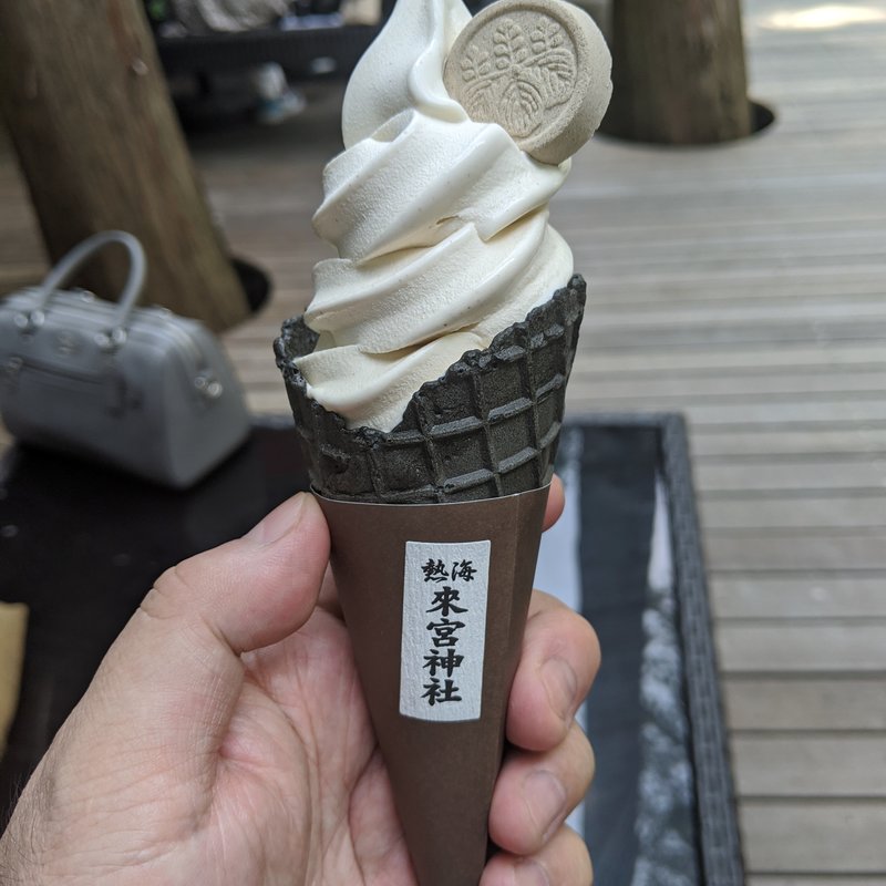 麦こがしのソフトクリーム(茶寮 五色の杜)