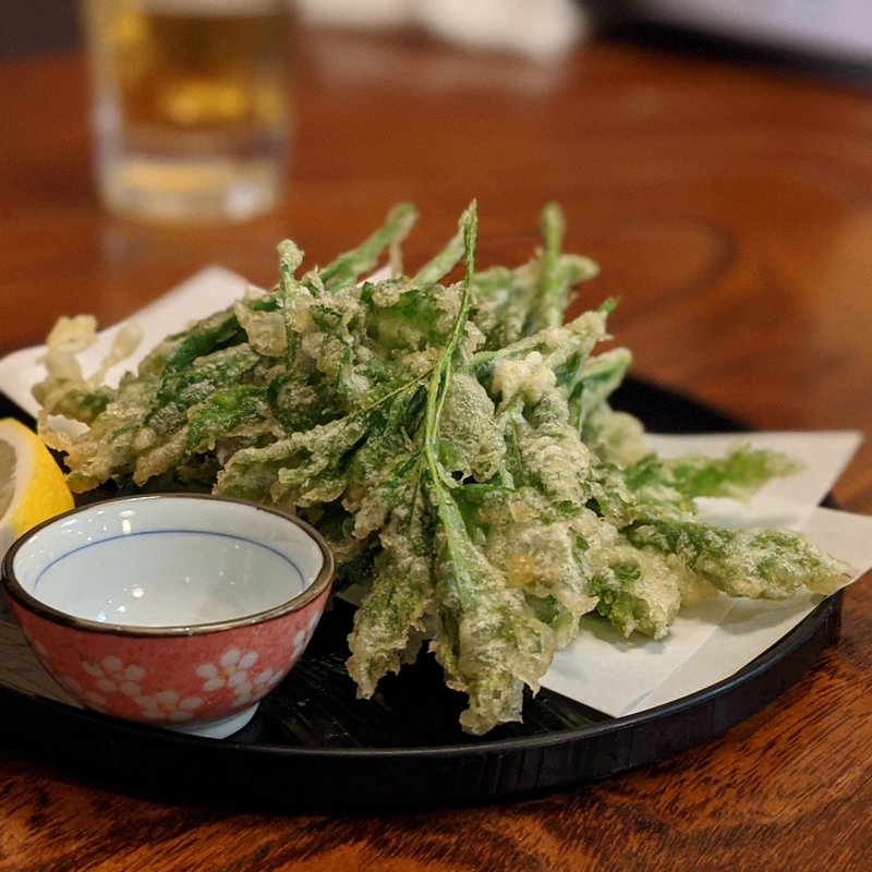 明日葉の天ぷら(魚八亭)