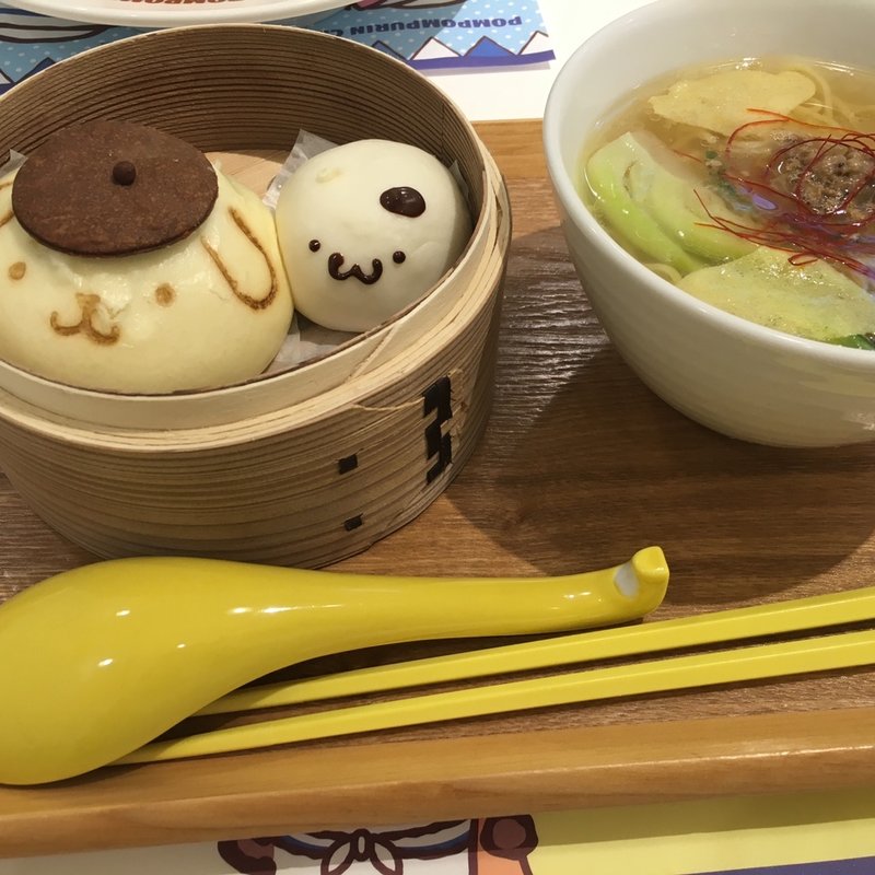 中華まんとラーメンの飲茶セット(ポムポムプリンカフェ 横浜店 )