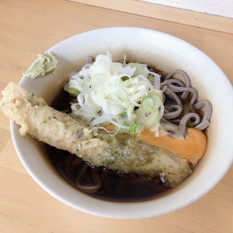 冷しちくわ天玉太蕎麦(一◯そば)