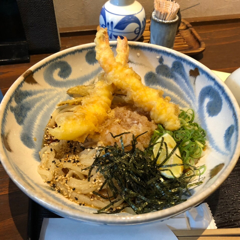 海老天ぶっかけ(うどん屋麺之介 大阪店 )