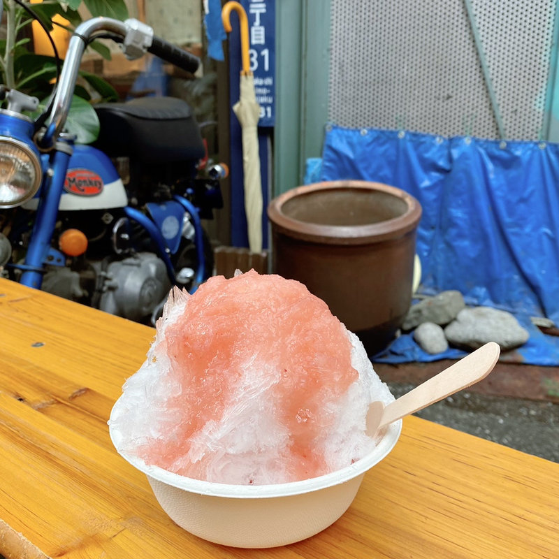 かき氷 桃(秋田産)(和菓子 たいやき すえき)