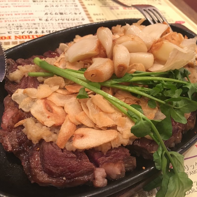 ガーリックステーキ　Jo's風(ガーリック・ジョーズ クイーンズクスエア店 （GARLIC JO'S）)