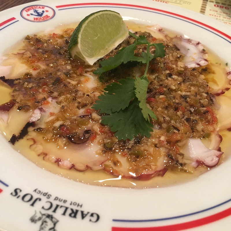 タコのスペイン風カルパッチョ(ガーリック・ジョーズ クイーンズクスエア店 （GARLIC JO'S）)