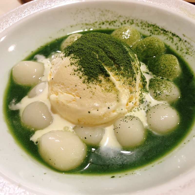抹茶白玉アイスクリーム(茶房 紅花 （べにはな）)
