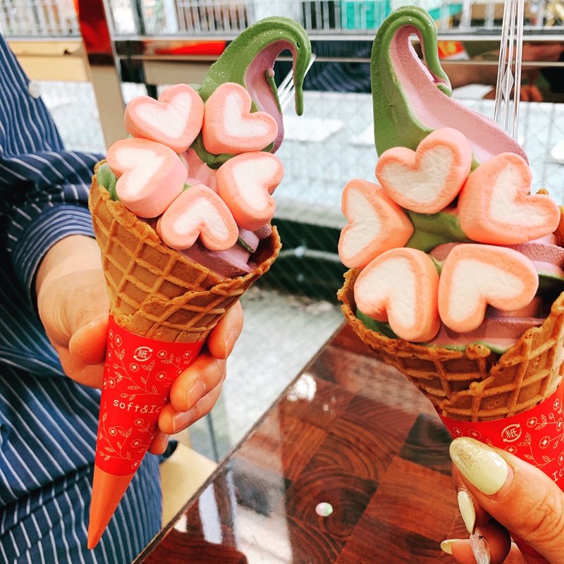 あじさいソフトクリーム(いも吉館 鎌倉本店)