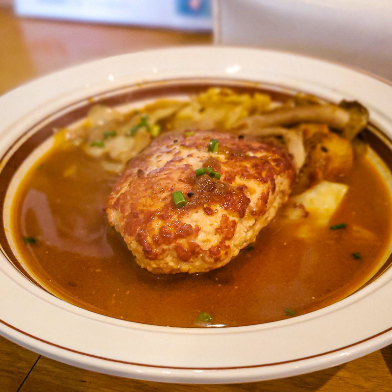 キノコと豆腐ハンバーグ(スープカレー店 34)