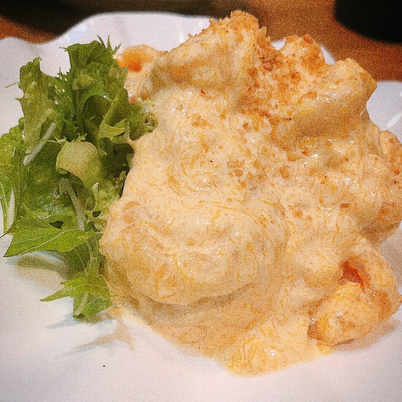 マンゴーソースのエビマヨ(しろくま)