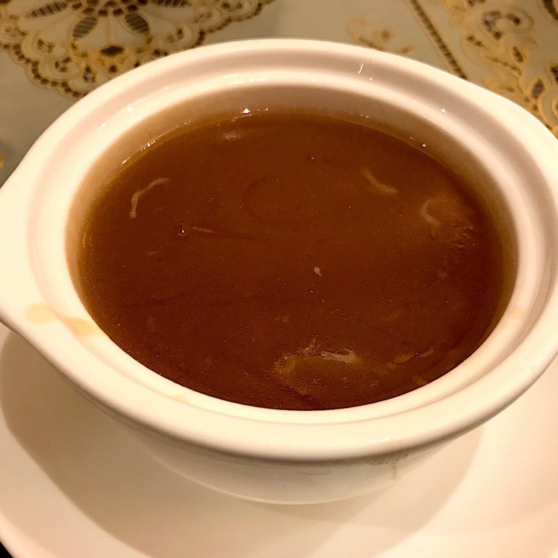 フカヒレスープの茶碗蒸し(上海料理「状元楼」)