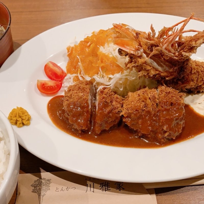 ミックスフライ定食(川雅家)