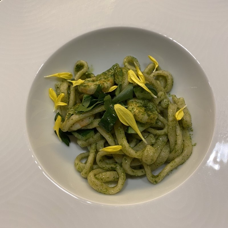 パスタ　芝エビ大葉ジェノベーゼバベッティ(OBER （オーブル）)