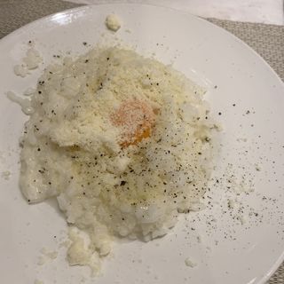 ランチ　半熟卵のクリームソースパルメザン胡椒風味リゾット(チェーロ )