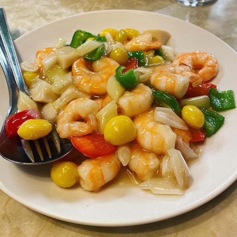 小海老と銀杏の炒め(水新菜館 （ミズシンサイカン）)