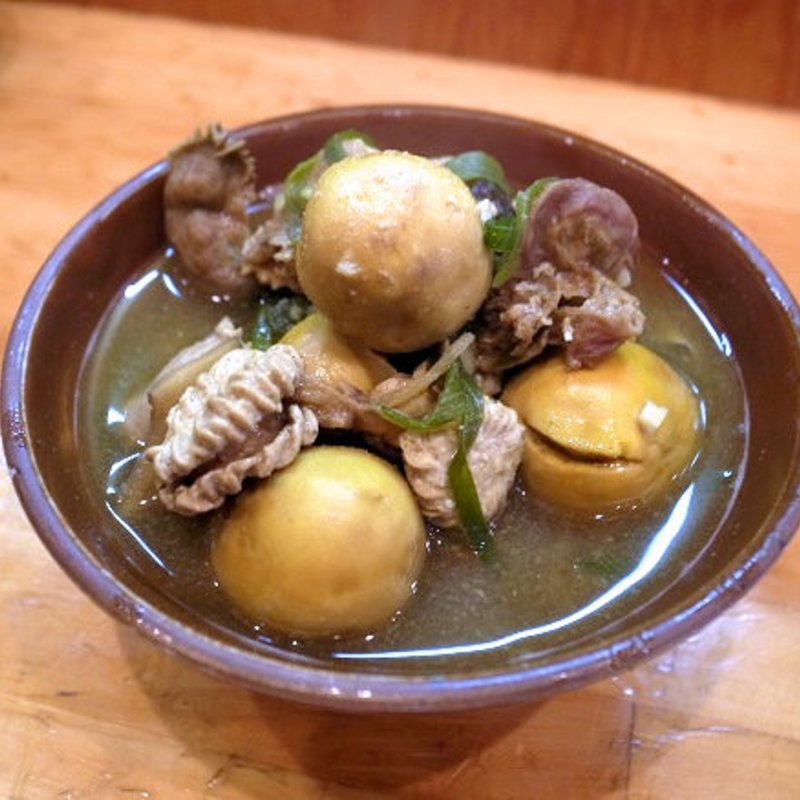 鶏モツの煮込み カレー風味(こたつ屋)