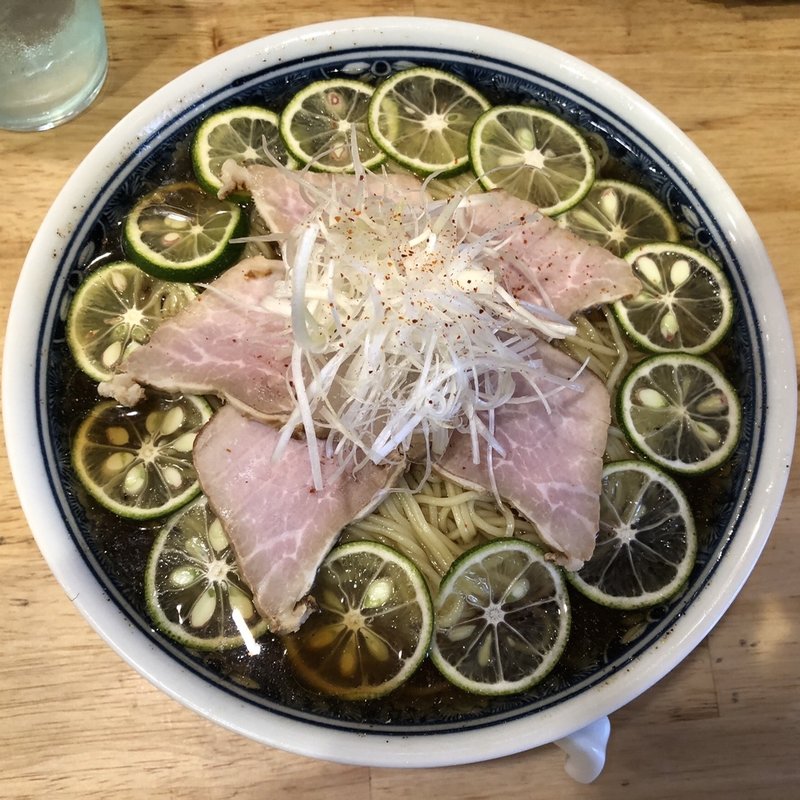 神山酢橘煮干冷やしラーメン(中華そば ムタヒロ)