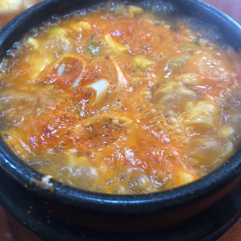 スンドゥブチゲ定食(合鴨肉専門店 サムスンネ)