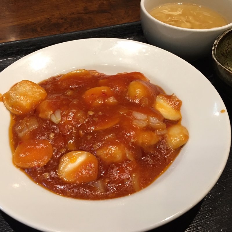 エビチリ定食(天地(あまっち))