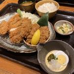 広島の牡蠣フライとロース・ヒレかつ膳