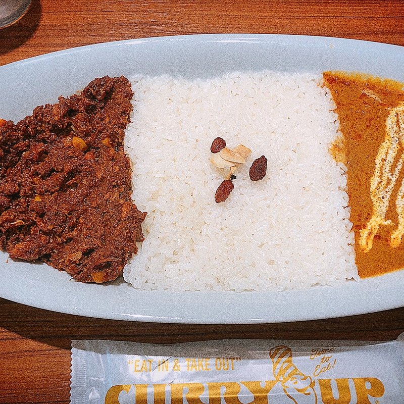 バターチキン＆キーマカレー(カリーアップ ルミネ新宿店)