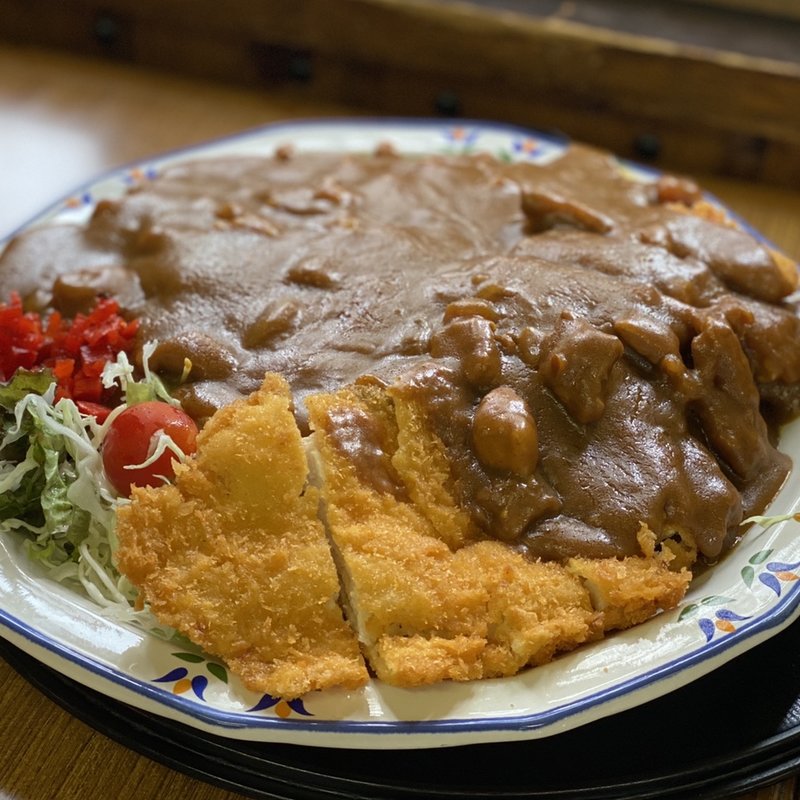 チキンかつカレー 大盛(おおしも食堂 )