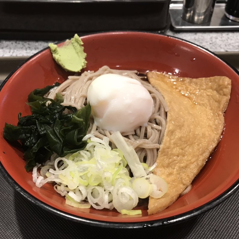 朝そばきつね冷やし(名代　富士そば　石神井公園店)