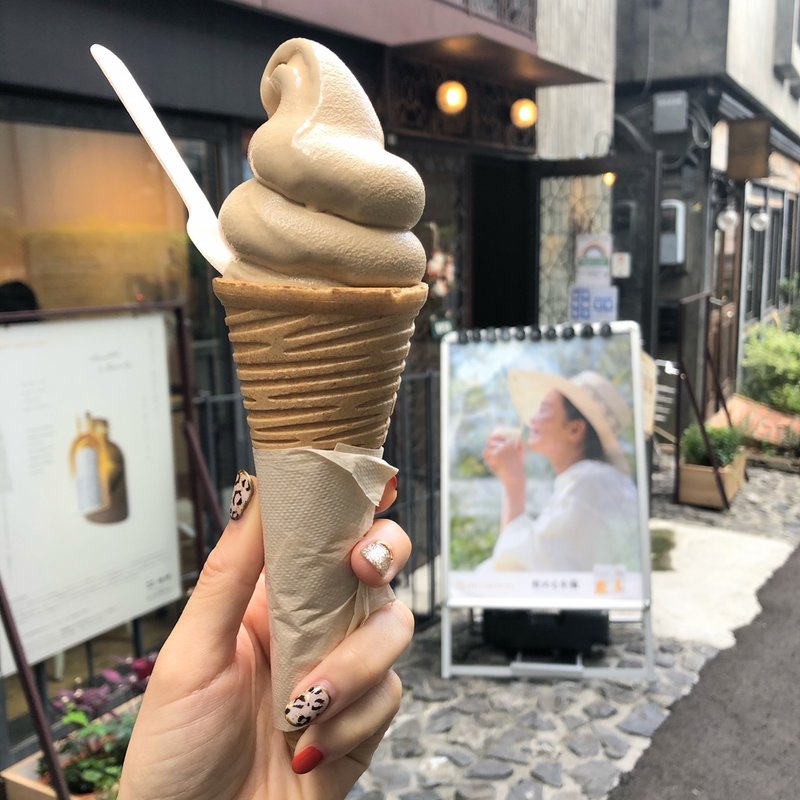 モカ米ぬかソフトクリーム(0.6 RICE BRAN OIL　ライスブレインオイル)