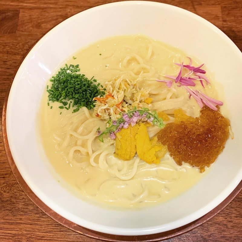 周年コース　ヴィシソワーズと海の宝石(海老丸らーめん)