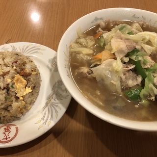 肉そば&ミニ炒飯(中華料理十八番)