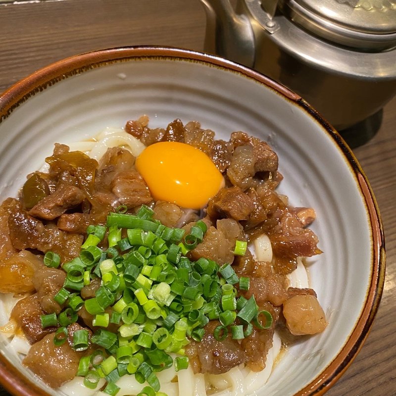肉うどん(おてもやん食堂 中洲 人形小路)