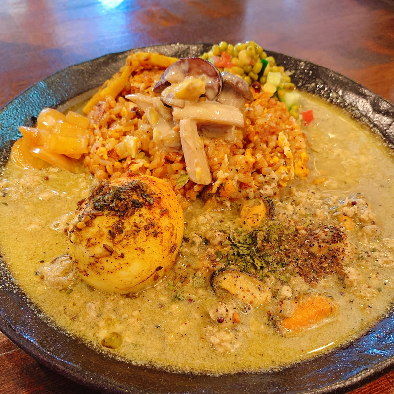 ムール貝の坦々キーマ(あきらカレー)