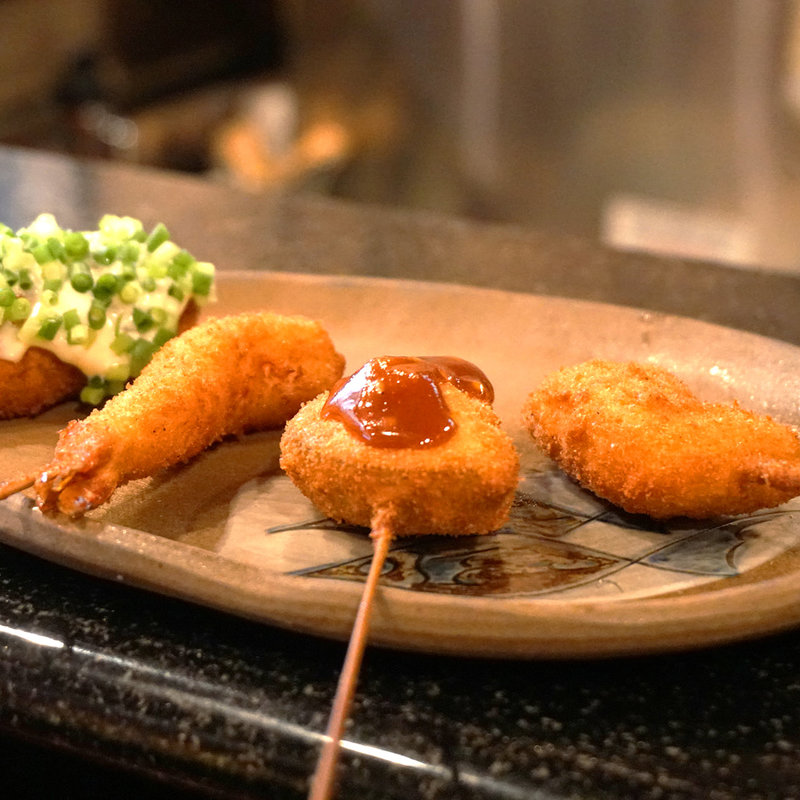 串揚げ定食(禅 和風串揚げ)