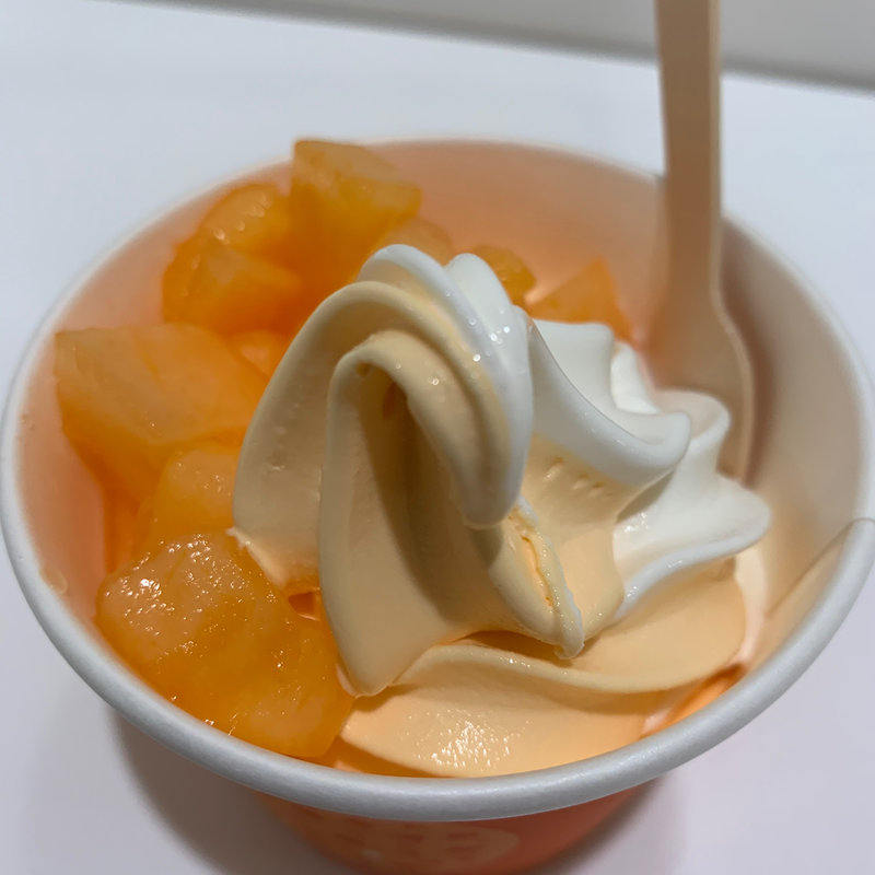 カット赤肉メロン入りソフト(阪急百貨店)