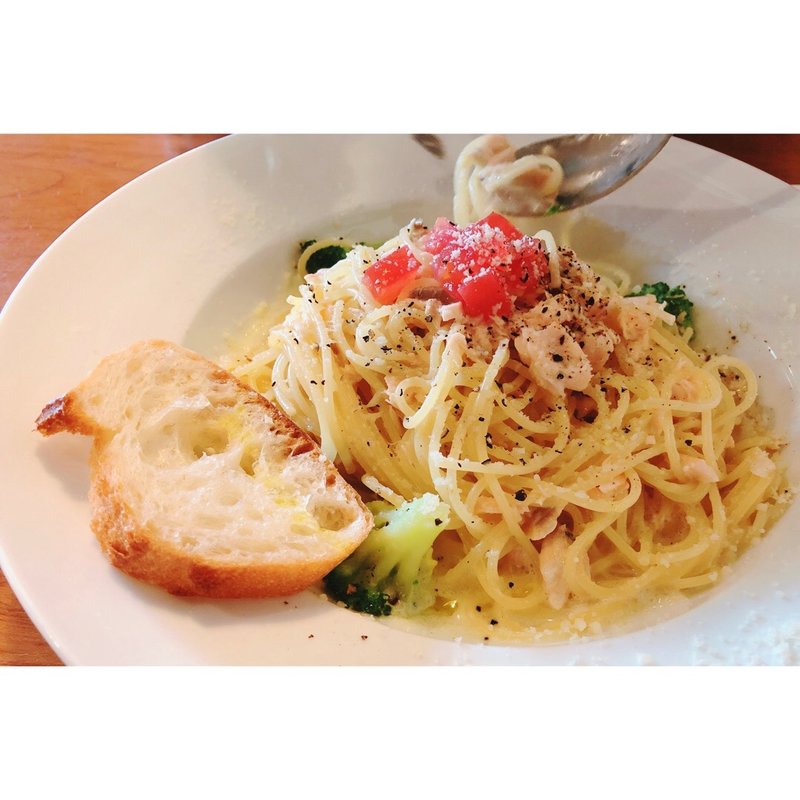 サーモンのクリームパスタ(kitchen rocco)