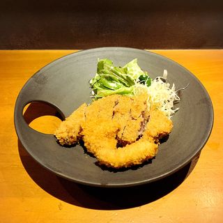 鮪ホホ肉のレアカツ(伊勢海老蕎麦 清正)