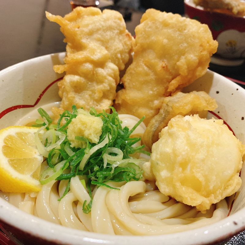 つくね天ぶっかけ(うどん ごくう)