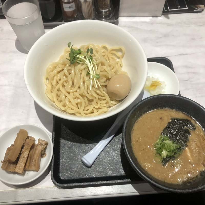 味玉魚介豚骨つけ麺(豚骨北堀江 SAKIMURA)