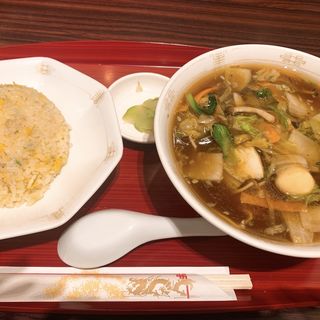 五目麺炒飯セット(香港厨房 入間)