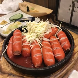 赤ウインナー(浅草　三ちゃん横丁　浅草ホッピー通り店)