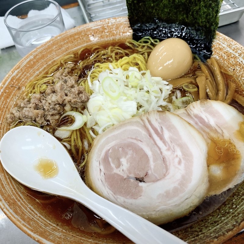 石蟹と羽太出汁の醤油ラーメン大盛り(覆麺 智 （ふくめん とも【旧店名】覆麺）)
