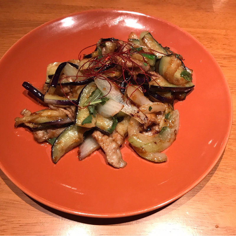 ナスと豚肉の味噌炒め(花みずき)