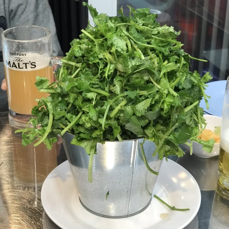 トッピング　バケツパクチー(タイ屋台カオカオカオ　新宿)