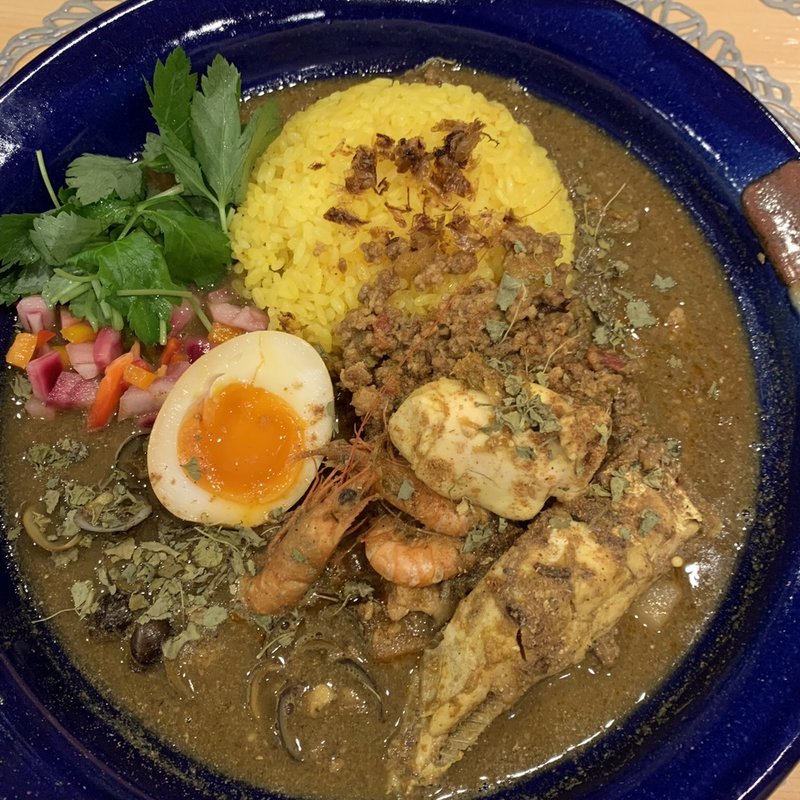 2種あいがけカレー(熟成魚と酒.jp 春夏冬)