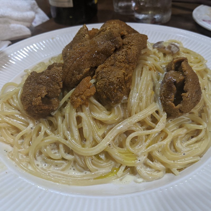 生うにクリームパスタ(気まぐれキッチン石橋)