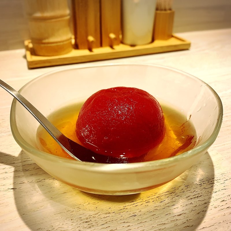 フルーツトマトの煮浸し(やきとり 児玉)